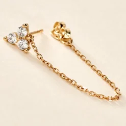 Boucle D'oreille Unitaire Edweena Or Jaune Oxyde De Zirconium|Marc Orian Clearance
