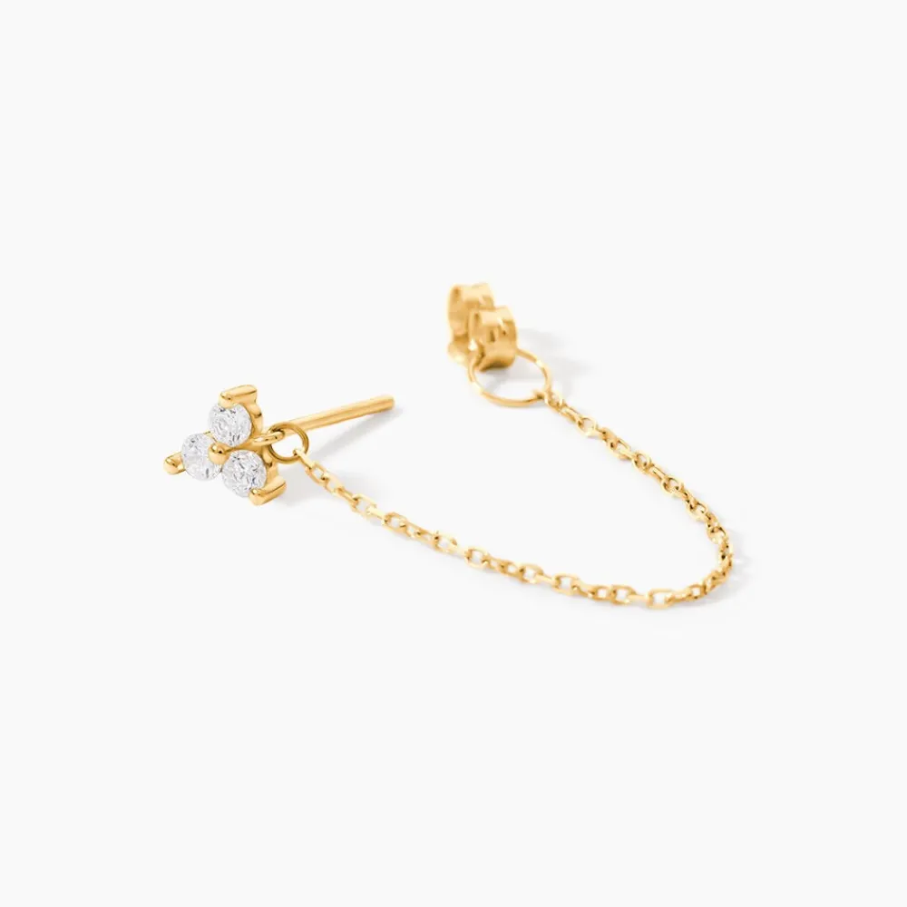Boucle D'oreille Unitaire Edweena Or Jaune Oxyde De Zirconium|Marc Orian Clearance