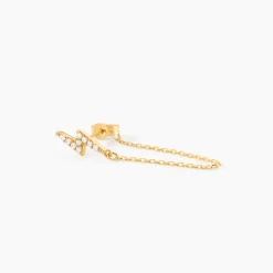 Boucle D'oreille Unitaire Fionola Or Jaune Oxyde De Zirconium|Marc Orian Outlet