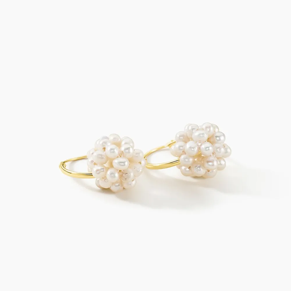Boucles D'oreilles Adon Semi-baroques Or Jaune Perle De Culture|Marc Orian Clearance