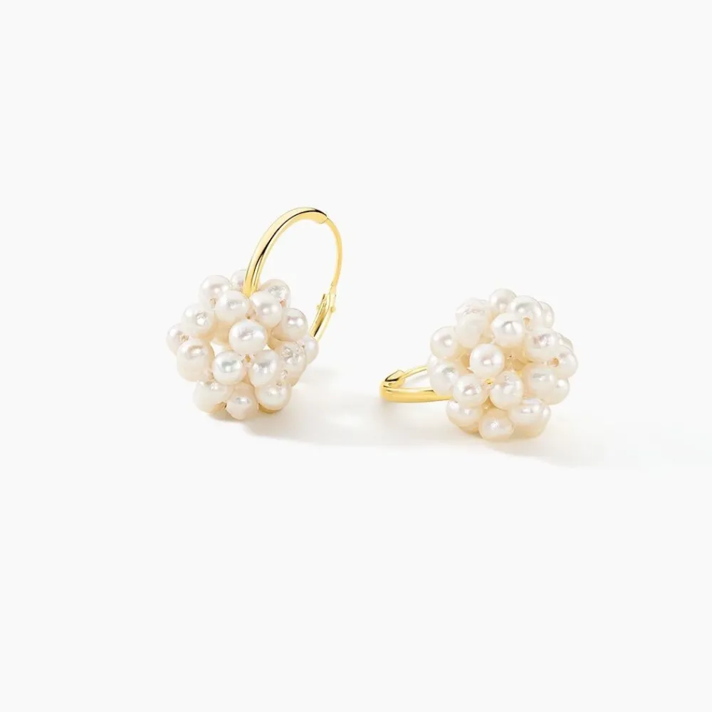 Boucles D'oreilles Adon Semi-baroques Or Jaune Perle De Culture|Marc Orian Clearance