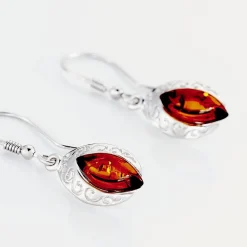 Boucles D'oreilles Argent Blanc Enya Ambre|Marc Orian Hot