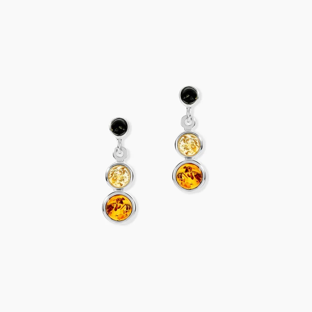 Boucles D'oreilles Argent Blanc Rosalie Ambres|Marc Orian Best