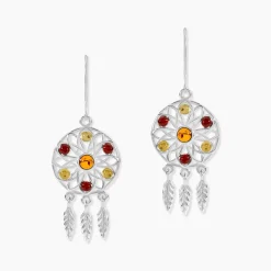 Boucles D'oreilles Argent Blanc Lorena Ambre|Marc Orian Outlet