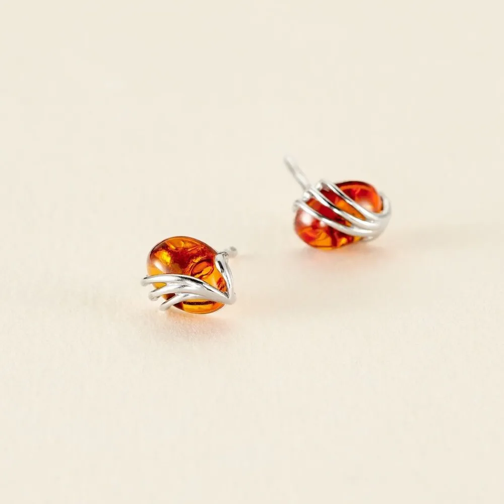 Boucles D'oreilles Argent Blanc Aleina Ambres|Marc Orian Discount