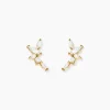 Boucles D'oreilles Barrettes Youssa Barrettes 5 Or Jaune Oxydes