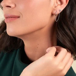 Boucles D'oreilles Dépareillées Macha Argent Blanc Oxyde De Zirconium|Marc Orian Clearance