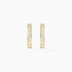 Boucles D'oreilles Jacoba Rondes Or Jaune Oxyde De Zirconium