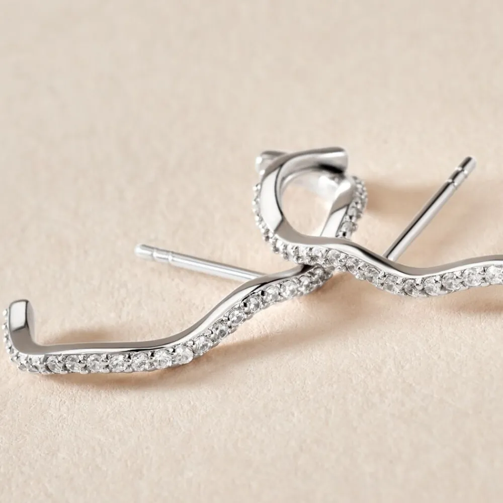 Boucles D'oreilles Lowri De Zirconium|Marc Orian New