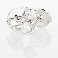 Boucles D'oreilles Or Blanc Victoria Puces Diamants|Marc Orian