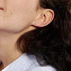 Boucles D'oreilles Or Blanc Victoria Puces Diamants|Marc Orian