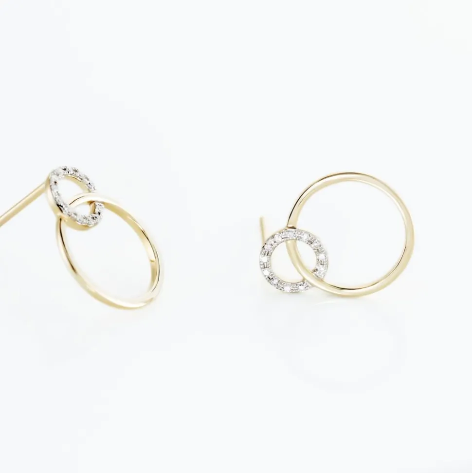 Boucles D'oreilles Or Jaune Achim Diamants