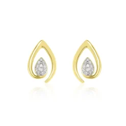 Boucles D'oreilles Or Jaune Sheilana Diamants