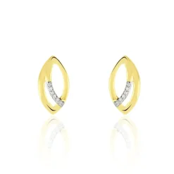Boucles D'oreilles Or Jaune Svena Diamant