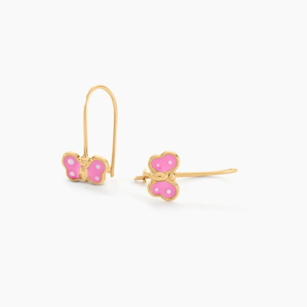 Boucles D'oreilles Pendantes Souline Papillon Or Jaune|Marc Orian Online