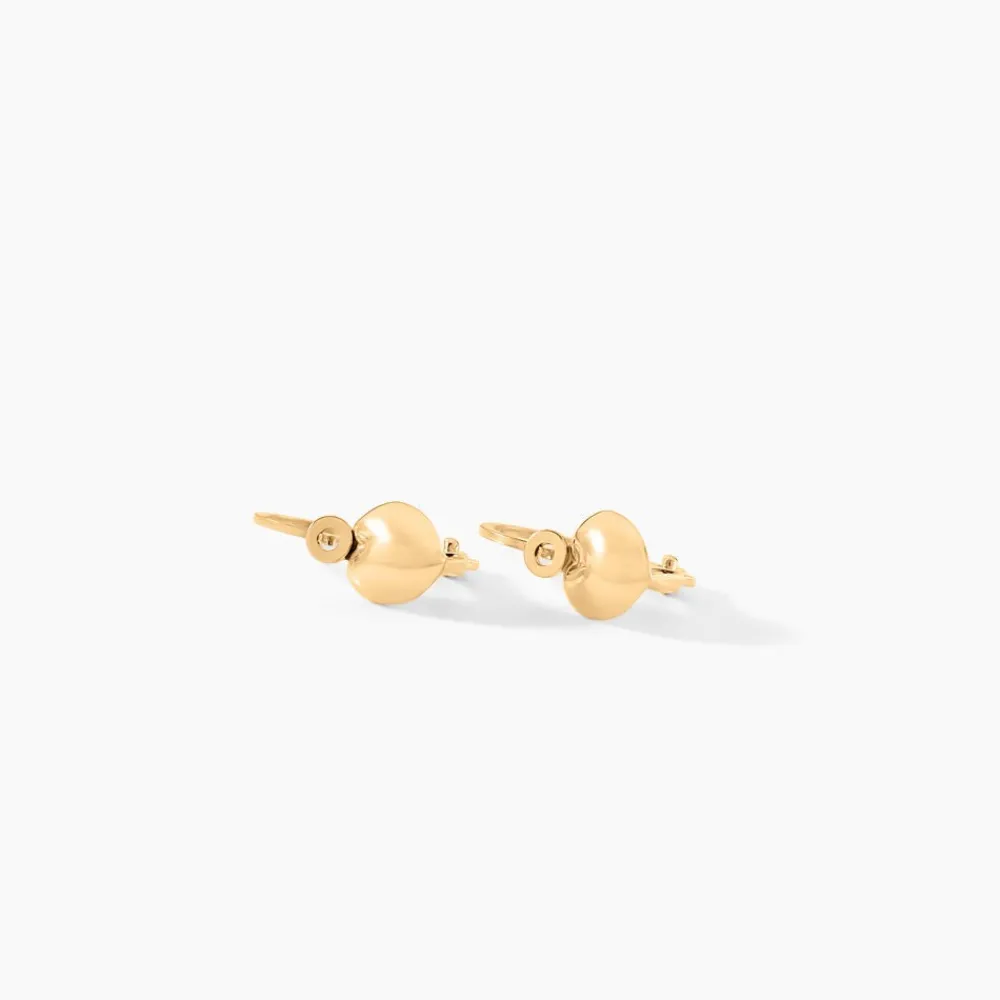Boucles D'oreilles Pendantes France-marie Coeur Or Jaune|Marc Orian