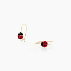 Boucles D'oreilles Pendantes Helidie Coccinelle Or Jaune|Marc Orian Discount
