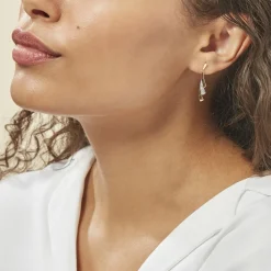 Boucles D'oreilles Pendantes Ainhoa Or Tricolore Diamant|Marc Orian Outlet