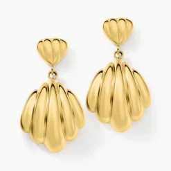 Boucles D'oreilles Pendantes Dila Acier Jaune|Marc Orian Sale