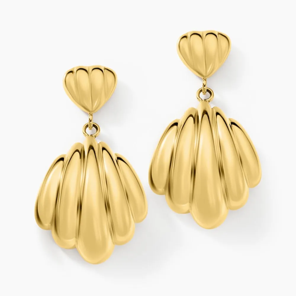 Boucles D'oreilles Pendantes Dila Acier Jaune|Marc Orian Sale
