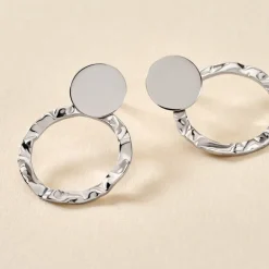 Boucles D'oreilles Pendantes Merrilie Argent Blanc|Marc Orian Best