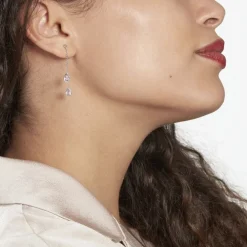 Boucles D'oreilles Pendantes Djime Or Blanc Amethyste|Marc Orian Sale