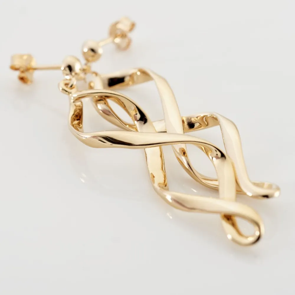 Boucles D'oreilles Pendantes Indi Plaqué Or Jaune|Marc Orian Clearance