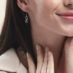 Boucles D'oreilles Pendantes Argent Blanc Teoxane|Marc Orian Online