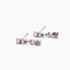 Boucles D'Oreilles Pendantes Dion Argent Blanc Oxyde De Zirconium|Marc Orian Sale