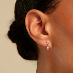 Boucles D'Oreilles Pendantes Dion Argent Blanc Oxyde De Zirconium|Marc Orian Sale