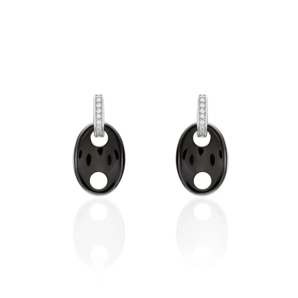 Boucles D'oreilles Pendantes Hattie Argent Céramique Et Oxyde|Marc Orian Clearance