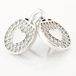 Boucles D'oreilles Pendantes Ivany Argent Blanc Oxyde De Zirconium|Marc Orian Discount