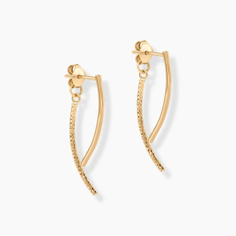 Boucles D'Oreilles Pendantes Joannie Plaqué Or Jaune|Marc Orian Discount