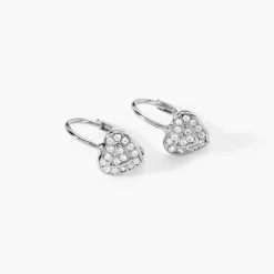 Boucles D'oreilles Pendantes Maximin Argent Blanc Oxyde De Zirconium|Marc Orian