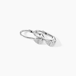 Boucles D'oreilles Pendantes Or Blanc Urzula Diamants|Marc Orian Discount