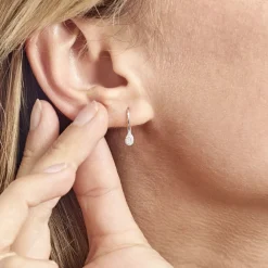 Boucles D'oreilles Pendantes Or Blanc Urzula Diamants|Marc Orian Discount