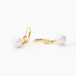 Boucles D'oreilles Pendantes Cecilius Or Jaune Perle De Culture|Marc Orian New