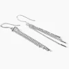 Boucles D'oreilles Pendantes Freja Argent Blanc