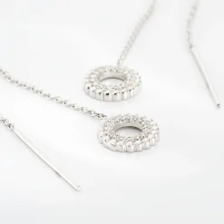 Boucles D'oreilles Pendantes Florenzia Argent Blanc Oxyde De Zirconium|Marc Orian Outlet