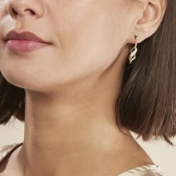 Boucles D'oreilles Pendantes Ishaae Plaqué Or Jaune Oxyde De Zirconium|Marc Orian Discount