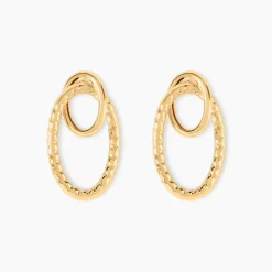 Boucles D'Oreilles Pendantes Cameline Or Jaune