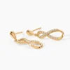Boucles D'oreilles Pendantes Dunya Plaqué Or Jaune Oxyde De Zirconium|Marc Orian Hot