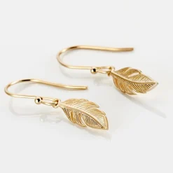 Boucles D'oreilles Pendantes Navette Or Blanc Saphir
