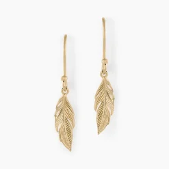 Boucles D'oreilles Pendantes Navette Or Blanc Saphir