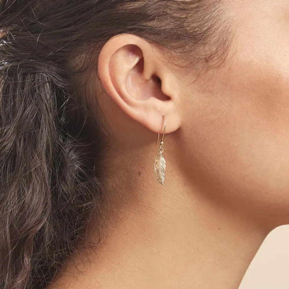 Boucles D'oreilles Pendantes Hanae Plaqué Or Jaune|Marc Orian Best