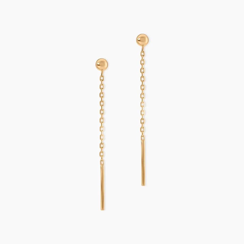 Boucles D'Oreilles Pendantes Falone Plaqué Or Jaune|Marc Orian Outlet
