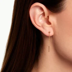 Boucles D'Oreilles Pendantes Falone Plaqué Or Jaune|Marc Orian Outlet