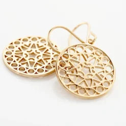 Boucles D'oreilles Pendantes Celso Plaqué Or Jaune|Marc Orian Best