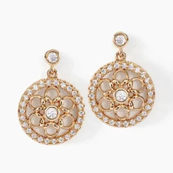 Boucles D'oreilles Pendantes Danya Plaqué Or Doré Oxyde De Zirconium|Marc Orian Hot
