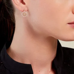 Boucles D'oreilles Pendantes Danya Plaqué Or Doré Oxyde De Zirconium|Marc Orian Hot